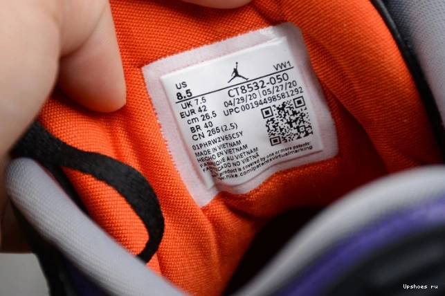 Black CT8532-050 3 Purple Air Jordan Court Retro 0226